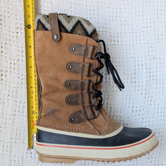 Sorel Joan of Arctic Knit II Boots Women’s Sz 9 Elk Brown Insulated Waterproof - Picture 8 of 10